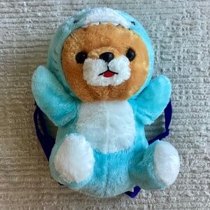 Amuse Shiba Inu Brothers Shark Plush Mascot Stuffed Doll Amufun 15" Backpack Toy